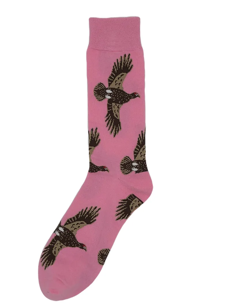 ShuttleSocks Adult Flying Grouse Socks - Pink - Size 3-7